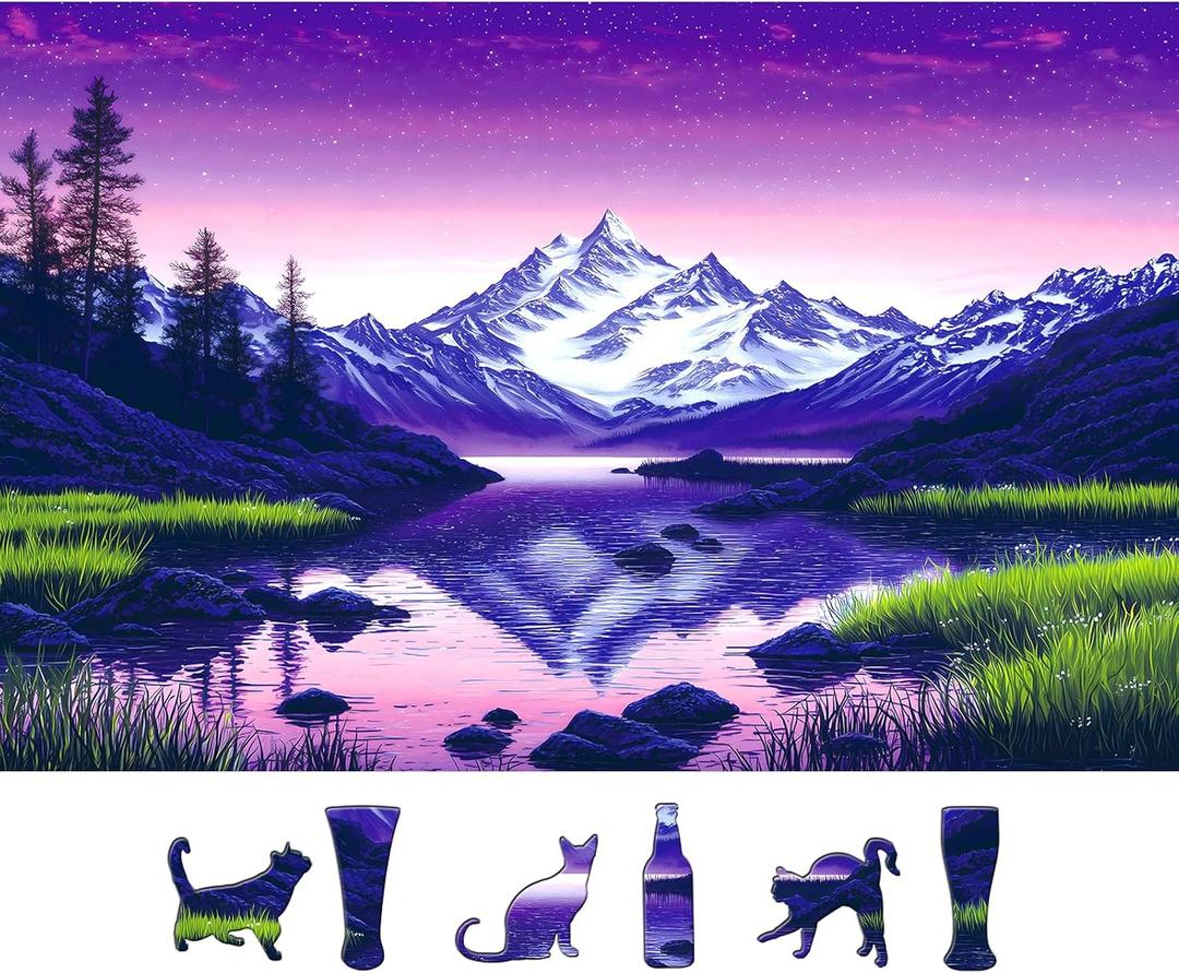 500 Piece Puzzles for Adults Nature Mountain Lake Landscape, 23" X 15"