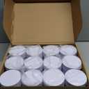 Yesland 12 Pack Tea Tin Canister with Airtight Double Lids, 17 Fluid oz Tea Storage Organizer Tin Can Small Round Kitchen Canisters for Loose Tea, Coffee, Candy, Herbs and Spices - White