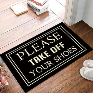 Entrance Door Mat,Funny Quotes Low Profile Decor Doormat Indoor,Please Take Off Your Shoes Mats Non-Slip Rug Outdoor Welcome Mat Gift for Friends/Front Door/Kitchen/Bathroom/Porch/Home Decoration (30*18 Inch, Mud Trapper Mats 1)