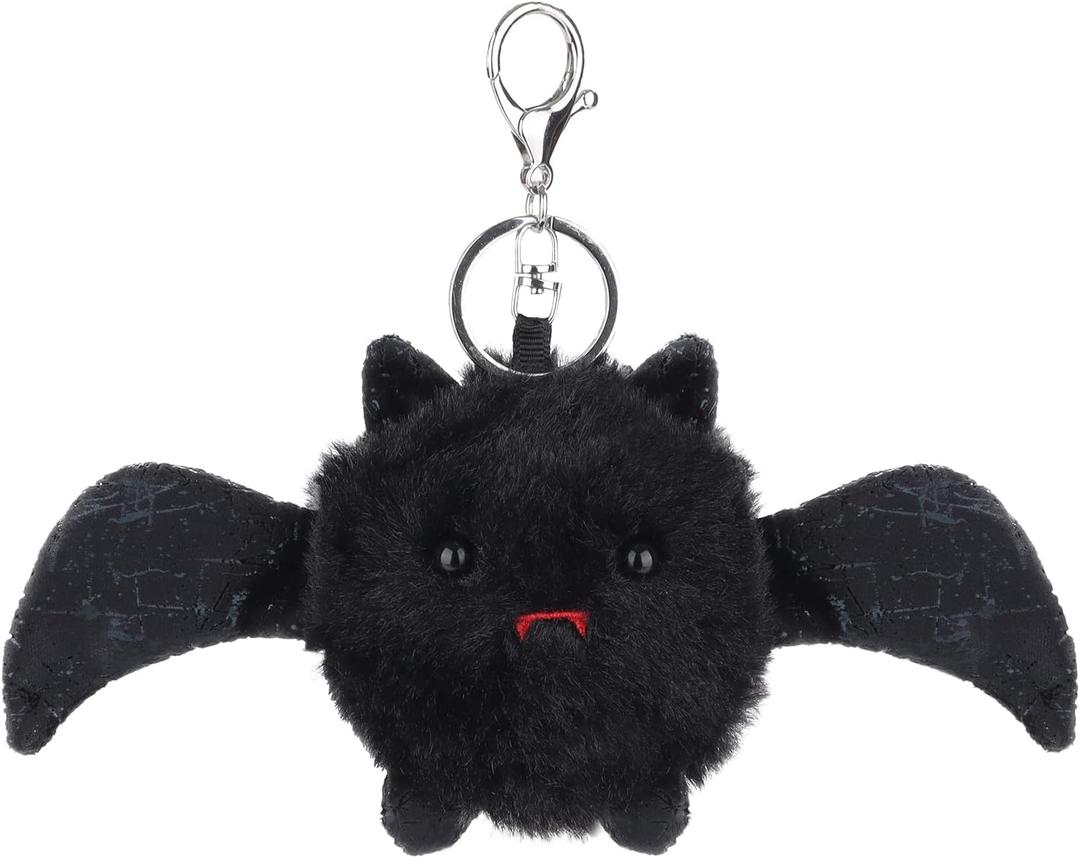 Apricot Lamb Cute Toys Plush Halloween Bat Stuffed Animal Soft Keychain for Kids Bag, Purse, Backpack, Handbag (Black Bat4 Inches)