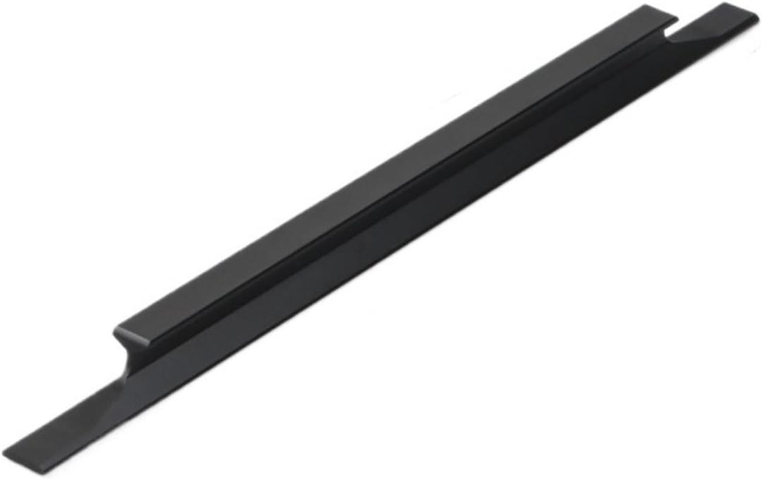 Nordic Long Wardrobe Cabinet Handle Modern Simple Black Long Cabinet Door Drawer Cabinet Door Handle (Size : Black 6824B 192 Hole spacing)