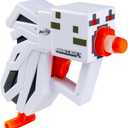 Nerf MicroShots Minecraft Ghast Mini Blaster, Minecraft Ghast Mob Design, Includes 2 Official Elite Darts, Pull-Down Priming Handle, Multicolor