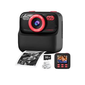 Kids Instant Digital Cameras for Boys and Girls, 1080P HD Dual-Lens Selfie Digital Camera with Print Paper & 32G Card, Christmas Birthday Gifts Toys for Toddler and Teenagers Age 3-16 Years Old