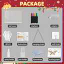 LED Note Board with 7 Colors, Includes Adapter, 13"x10" Led Drawing Board for Kids, Light Up Dry Erase Boards with 7 Markers, Soft Cloth, Hanging Chain, Holiday Trend Gift