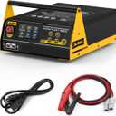 AUTOOL Flash Reprogramming Power Supply, Car Battery Charger with Battery Maintainer Jump Starter Mode, Adjustable Charging Current Voltage, for Lithium & Lead-Acid Battery, with Touchscreens, Model: EM 385