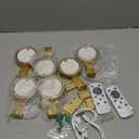 VOLISUN Picture Lights for Wall, 4000mAh Rechargeable Picture Light Battery Operated, 3 Color Temperatures Cordless Picture Light with Remote, Art Light for Painting, Gallery, Portrait, 6 Pack (Gold)