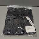 LYANER Women's Collar V Neck Long Sleeve Ribbed Knit Button Down Sleep Nightgown with Pockets (Black)