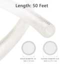 3/8" ID x 50 Ft High Pressure Braided Clear PVC Vinyl Tubing Flexible Vinyl Tube, Heavy Duty Reinforced Hose Tubing, BPA Free and Non Toxic