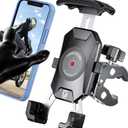 Kewig Motorcycle Phone Mount, Bike Phone Mount Upgrade Quick Install Handlebar Clamp, Bike Phone Holder for Scooter Clip Mount for 4.0-7.0" Phone