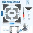 Mini Fridge Stand Height 12.2"-13.4" Adjustable Washer and Dryer Stand with 4 Strong Feet Washing Machine Tray Base Laundry Stand Universal Platform for Home 15-25 Inch Appliance