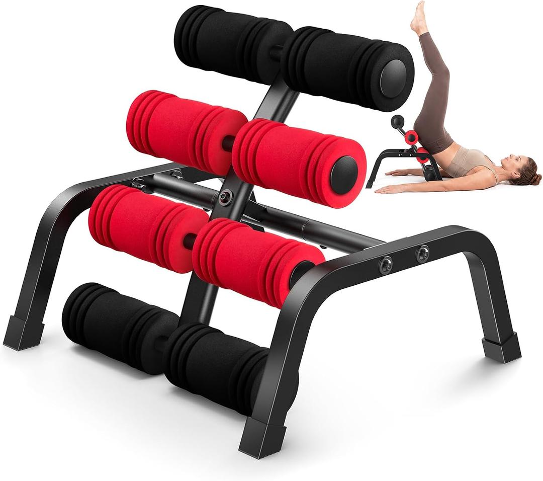 Mini Inversion Table, Spinal Decompression Table with Rollers, Back Stretching Table for Home Gym, 297 LBS Capacity & Easy to Store Back Stretcher Table