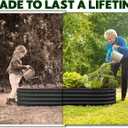 Plant & Plot Galvanized Raised Garden Beds Outdoor // 8×4×1 ft (2-Pack) Planter Raised Beds for Gardening, Vegetables, Flowers // Large Metal Garden Box // Patented Tool-Free Design (Black)