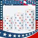 Tujoe 6 Pcs 4th of July Decorations Patriotic Memorial Day LED Candles Battery Operated Pillar Candles Patriotic Design Flameless Independence Day Lights for 250th Anniversary Holiday Decor