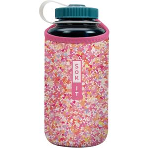 Sok It BotlSok Water Bottle Sleeve Insulated Neoprene Cover (Floral Hearts, Fits 32oz Nalgene)