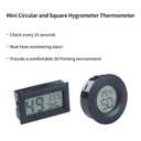3D Printer Accessories Mini Circular and Square Hygrometer Thermometer Kit: Fahrenheit or Celsius Meter Digital LCD Monitor for DIY Enclosure Filament Spool 3D Printing Work Studio Workshop