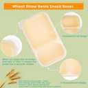 8 Pack Wheat Straw Snack Containers with Lids, 2-Compartment Reusable Bento Boxes for Meal Prep, Travel, Camping, and On-the-Go Snacks, Leak-Proof & Dishwasher Safe (8 Colors)