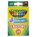 CRAYOLA - Wax Pencils - Set of 24 Pieces - For School and Crafts - Assorted Colours - 0024, Pack of 2 