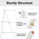 Falling in Art 65" A-Frame Tripod Easel Stand, Wooden Display Easel with Adjustable Canvas Holder, Floor Easel for Wedding Signs, Posters, Paintings, Artwork(White) 2 Pack