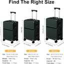 Zipperless Luggage, Polycarbonate Aluminum Hard Shell, Expandable Carry-On Suitcase with Spinner Wheels, Hard Shell Suitcase, 20 Inch Cabin