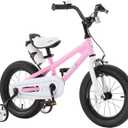 RoyalBaby Kids Bike EZ Freestyle Training Free Balance to Pedal Easy Learning Bicycle, 12-18 Inch for Toddlers to Big Kids (Pink)