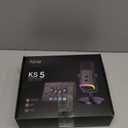 FIFINE Gaming Equipment Bundle, Dynamic XLR/USB Gaming Microphone Set with Streaming Audio Mixer for Podcast Recording Video Vocal, RGB Gamer Set with Volume Fader/XLR Interface for PC-AmpliGame KS5 (Black)