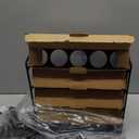 SpaceAid Pull Out Spice Rack Organizer with 20 Jars, Heavy Duty Slide Out Seasoning Organizer for Kitchen Cabinets, with 801 Labels and Chalk Marker, Left Facing