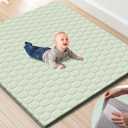 TINYHARBO Premium Foam Baby Play Mat 50" x 50" with Removable Cover, Extra Thick Padding Playpen Mat, Non-Slip Floor Mat, Stylish & Easy to Clean for Crawling Baby, Infants & Toddlers, Green
