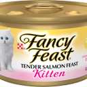 Purina Fancy Feast Kitten Tender Salmon Feast Wet Kitten Food - (Pack of 24) 3 Oz. Cans (EXP 10/31/27)