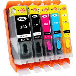 280XL 281XL Refillable Ink Cartridges for PIXMA TS6120 TS6220 TS6320 TS8120 TS8220 TS8320 TR7520 TR8520 TR8620 TS9120 TS9520 TS9521C TS702 Printer