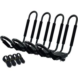 Kayak Roof Rack for 2 Kayaks Carrier, Kayak J Bar Hooks Roof Mount Racks for Universal Cars, SUV, Truck, Set of 4 Racks