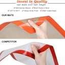 Silicone Baking Mat - Best German Silicone - Non Slip Silicone Baking Sheet, Non Stick Reusable Silicone Mats for Baking, Oven Liner, Counter Mat - Half Sheet Baking Mat, Set of 2