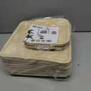 Palm Leaf Plates 50 Pack, 25 Dinner 10 Inch and 25 Dessert 7 Inch, Heavy-Duty Natural Square Plates for Weddings, Parties, BBQs and Catering