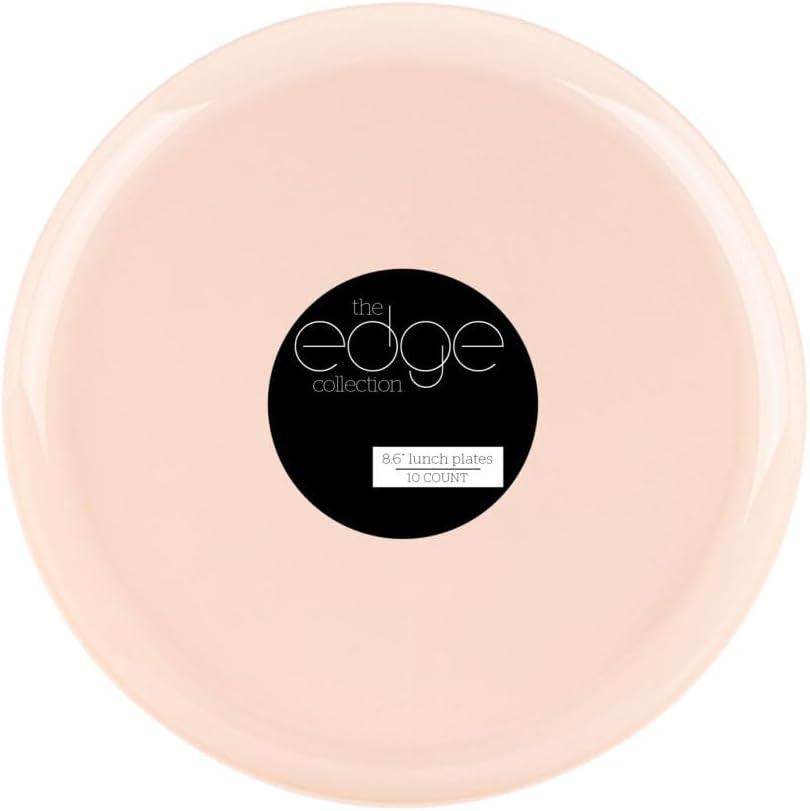 Edge Pink Plates 8.6" Case of 120 (12 packs x 10)