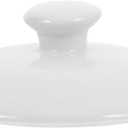 Hemoton 4-Inch Ceramic Pot Lid Replacement, White Casserole Lid for Soup Bowl, Stew Pot, Heat-Resistant Cover for Microwave and Dishwasher Use, Ideal for Home Cooking and Restaurant Application