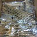 Rubtlamp 180 Pcs Gold Plastic Silverware - Disposable Plastic Utensils - Hammered Plastic Forks And Spoons - Gold Plastic Cutlery Set Include 60 Forks, 60 Knives And 60 Spoons for Party