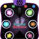 Flooyes Dance Mat Toys for 3-12 Year Old Kids, Electronic Dance Pad with Light-up 6-Button Wireless Bluetooth, Music Dance with 5 Game Modes, Birthday Toys Gifts for 3 4 5 6 7 8 9 10+ Year Old Girls