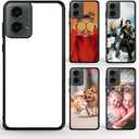 5 Piece Sublimation Case Compatible for Moto G 5G 2024 Blank Printable DIY Customize Case Soft Rubber + Hard PC Aluminum Anti-Slip Anti-Scratch Protection Phone Cover Black
