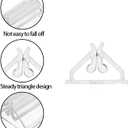 50 Pcs Clear Card Stands, Triangular Display Holders for Game Cards, Photos, Menus, Table Number Signs - Transparent Acrylic Card Holders for Board Games & Decor