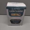 Electric Lunch Box Food Heater, 3 in 1 Ultra Quick Heated Lunch Boxes for Adults, 12V/24V/110V Portable Food Warmer for Car/Truck/Office With Fork Spoon and Insulated Carry Bag (Gray)