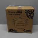 Steamer Pot for Cooking 11-inch Steamer Pot, 3-tier Multipurpose 18/8 Stainless Steel Steam Pot Cookware with Lid for Vegetable, Dumpling, Stock, Sauce, Food