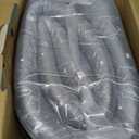 Umoving Portable Toddler Travel Bed Foldable Soft Foam Floor Crib with Washable Cover, Built-in Safety Rails, No Assembly, Compact for Travel & Home Use, Grey
