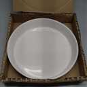 Fun Elements Shallow Dog Bowls, 10.5" Ceramic Large Food Plate for Small, Medium and Large Breeds, Non-Slip, Flat and Wide, Dishwasher Safe, Suitable for Dogs and Cats (White)