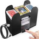 Card Shuffler for 2/4/6 Decks Cards, USB Power/Battery Operated Electric Automatic Shuffler Machine, Heavy Duty Playing Card Shufflers for Uno, Skip-Bo, Phase 10, Home Party Card Games