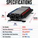 XINWEI 50250 18-Port PEX Manifold Compatible with Viega Manabloc, 50250-10 Cold, 8 Hot