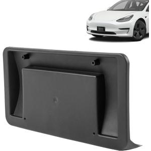 Front License Plate Bracket for Tesla Model 3 2017-2023 / Model Y 2020-2024 Black License Plate Bracket Holder for 109682900G Car Tag Frame Mount