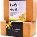 Cork Yoga Blocks 2 Pack Set -Natural Cork from Portugal, 9"x6"x4" Yoga Blocks Non-Slip&Anti-Tilt for Women| Men, Lightweight, Odor-Resistant| Moisture-Proof, Perfect Yoga Equipment
