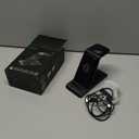 Wireless Charging Station for Samsung Wireless Charger Galaxy Watch 8/7/6/5/4/3 Active 2/1 Stand Galaxy S25 Ultra/S25/S24/S23/S22/S21/Note20/10 Z Fold Flip 7 Galaxy Buds3/2 Pro/Live Multiple Devices (Black)