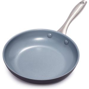 GreenPan Lima Ceramic Hard Anodized 8" Frying Pan Skillet Nonstick, PFAS/PFOA-Free Nontoxic Pots and Pans, Oven & Broiler Safe, Stainless Steel Handle, Cookware for Eggs & Omelet, Gray