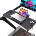 New Tread Laptop Tray, Treadmill Desk Tray, Upgrade 36" Treadmill Tray Compatible with The New Peloton Tread, Ergonomic Tread Tray for Laptop, Easy Mount Exercise Workstation with Protective Strip (New Peloton Tread Laptop Tray - Black)