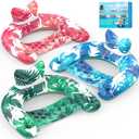 Pool Floats, 3 Pack Inflatable Pool Float Chairs with Cupholders & Handles, Pool Floats Adult & Kids Perfect for Pool Lake & Rivers, Pool Toys Party, Relaxing Inflatable Chair for Swimming Pool (Blue, Green, Pink)